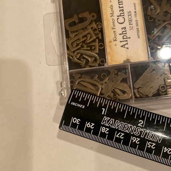 NWT Karen Foster Metals, Alpha Charms - Picture 6 of 7